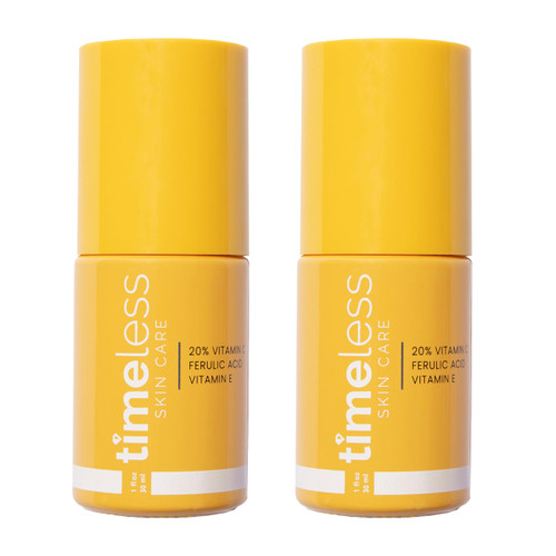 Timeless 20% Vitamin C + E Ferulic Acid Serum, Antioxidant, 1 fl oz, 2-Pack