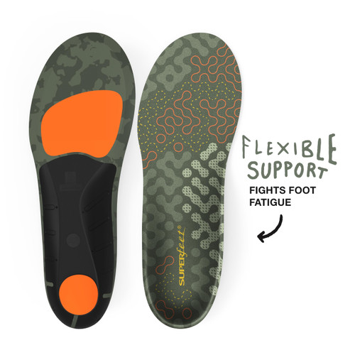Superfeet Hike Cushion Insoles for Hikers with Medium to High Arch Support & Adaptive Comfort Technology - 9.5-11 Men / 10.5-12 Women