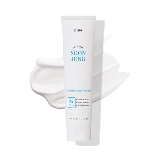 ETUDE SoonJung 2x Barrier Repair Cream for Sensitive Skin, 5.07 fl oz
