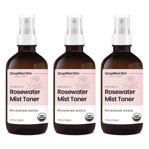 Simplified Skin Rose Water Spray for Face & Hair, Rosewater Mist Toner