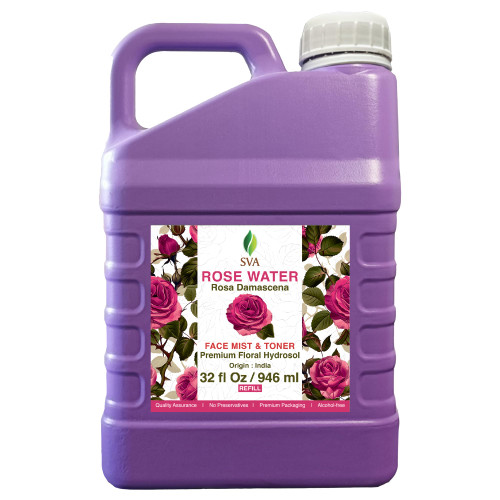 SVA Rose Water, Huge Bottle, Large Size, 32 Fl Oz (946 ml)
