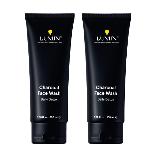 Lumin Charcoal Face Wash for Men | Daily Detox & Pore Cleansing | 2 Pack