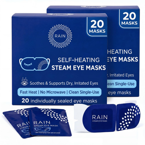 Rain Self Heating Eye Compress, Heated Eye Masks for Dry Eyes 40 Masks