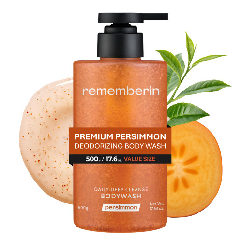 Rememberin Persimmon Body Wash for Aging & Nonenal Odor (17.6 oz / 500g)
