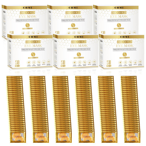 CHMI 24K Gold Under Eye Patches 300 Pairs Collagen, Dark Circles, Wrinkles