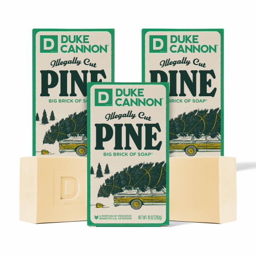 Duke Cannon Big Brick Soap Bar, Illegally Cut Pine, 10 oz, 3-Pack