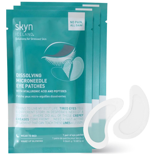 Skyn ICELAND Dissolving Microneedle Eye Patches, Hyaluronic Acid & Peptides