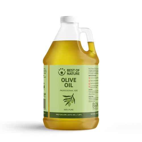 Best of Nature Olive Oil, Cold-Pressed Massage & Body Oil, 64 fl oz