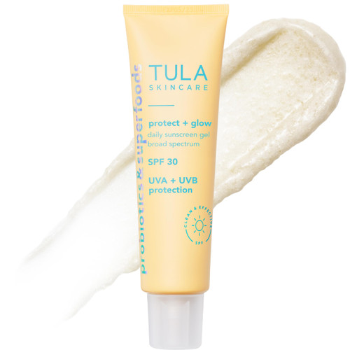 TULA Protect + Glow Daily Sunscreen Gel, Broad Spectrum SPF 30, 3.38 oz