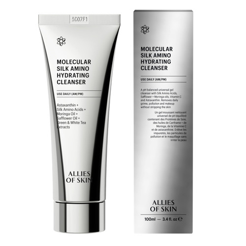 Allies of Skin Hydrating Silk Amino Face Cleanser, 3.4 Fl Oz
