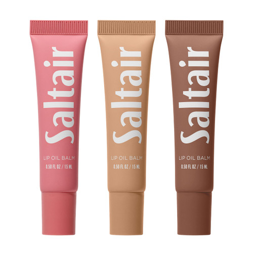 Saltair Lip Oil Balm Set | Clear and Tinted Gloss | 3 Pack