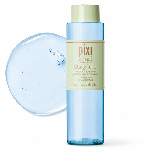 Pixi Beauty Clarity Tonic, AHA & BHA Toner | Minimize Pores, Promote A Clearer, Healthier Complexion, 250 ml