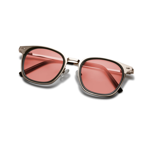 BRADDELL FL-41 Photochromic Rose Migraine Light Sensitivity Glasses for Fluorescent LED Glare & Concussion