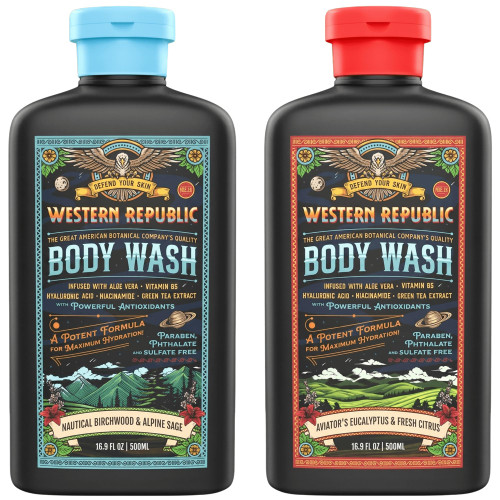 Western Republic - Body Wash Shower Gel Duo - 500ml 2 Pack