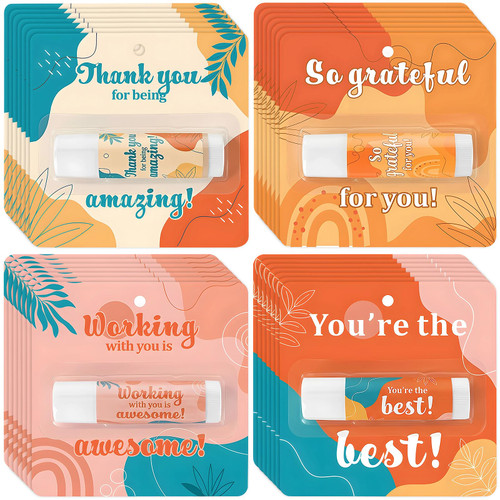 Capoda 28 Pcs Employee Appreciation Gifts Bulk Lip Balms