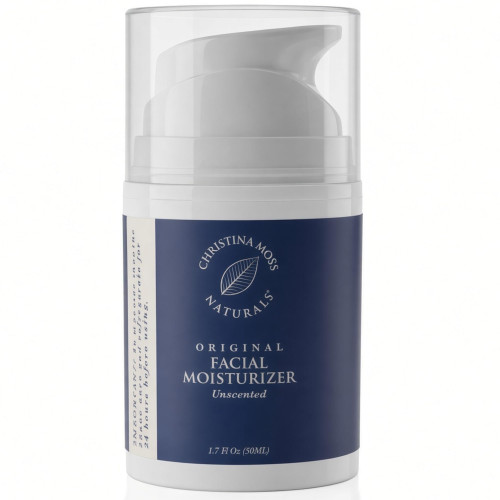 Christina Moss Naturals Unscented Facial Moisturizer | For Daily Beautifying | Original Formula (1.7 oz)