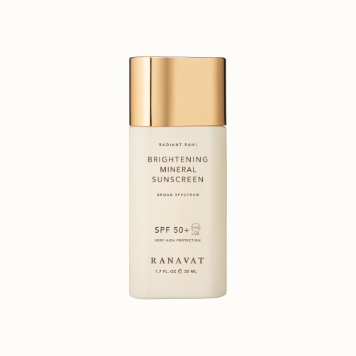RANAVAT Brightening Mineral Face Sunscreen - Broad-Spectrum SPF 50 Mineral Sunscreen with Zero White Cast - Boosts Radiance & Helps Protect Against Signs of Aging - Safe for Sensitive Skin (50 ml)