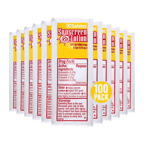 HOMESPHERE Individual Sunscreen Packets, Mini Sunscreen Bulk, Pack of 100