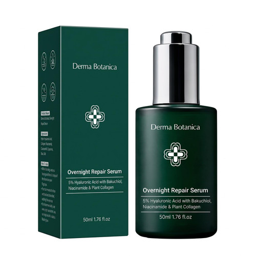 Derma Botanica Overnight Repair Serum, Derma Botanica Overnight Serum, With Hyaluronic Acid & Peptides Anti Aging & Hydrating, Night Facial Serum (1)