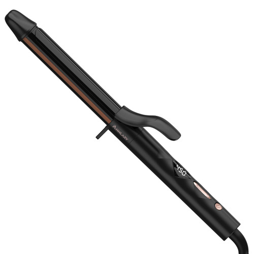 ANNLARY 1 Inch Curling Iron, Titanium Ceramic Hair Curler for Beach Waves