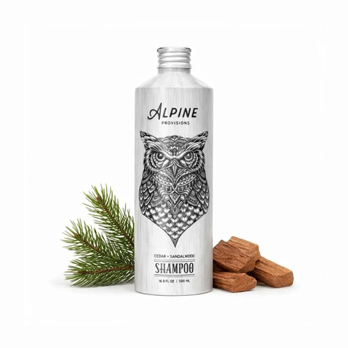 Alpine Provisions Natural Organic Shampoo for Men & Women, Cedar Sandalwood