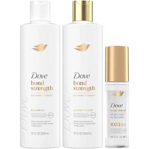 Dove Bond Strength Shampoo & Conditioner Set + 10-in-1 Hair Serum