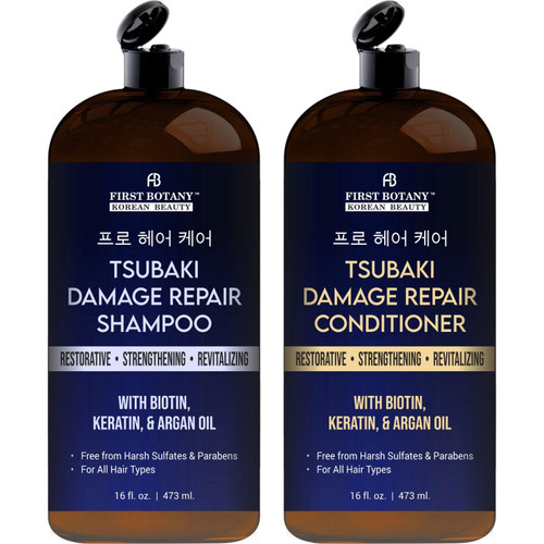 Korean Damage Repair Shampoo & Conditioner Set for Hair Growth, 16 fl oz
