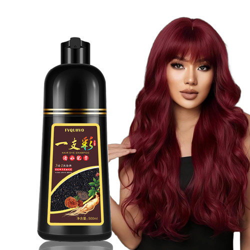 Fvquhvo Red Hair Dye Shampoo, Hair Color Shampoo & Burgundy Hair Dye