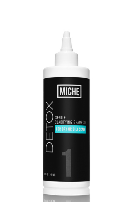 Miche Beauty Detox Shampoo – Sulfate-Free Clarifying & Anti-Dandruff Hair Cleanser for Men & Women, Moisturizing Formula for Curly, Fine, Thinning & Damaged Hair, Scalp Treatment, 8oz