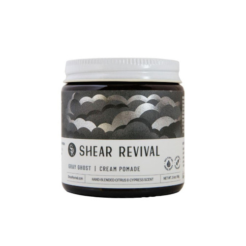 Shear Revival Gray Ghost Cream Pomade - Strong Hold, Natural Finish, Vegan