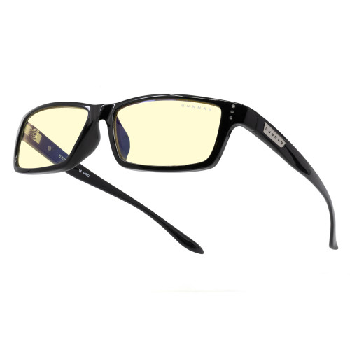 GUNNAR Premium Computer and Gaming Glasses For Men & Women - Advanced Blue Light Blocking Lens Technology For Eye Strain Relief and Anti Fatigue - Riot Amber Tinted Gaming Glasses
