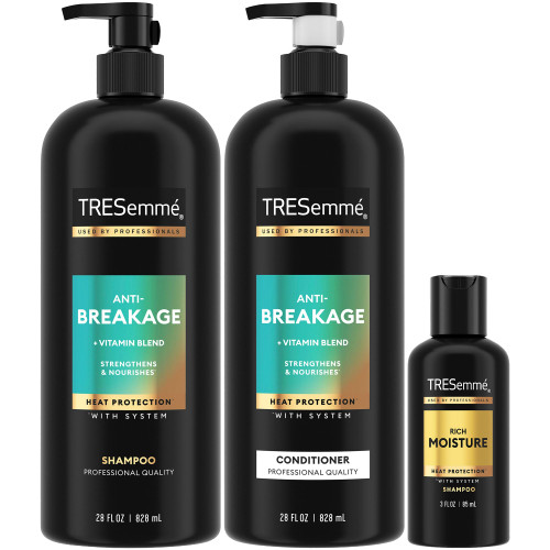 TRESemmé Shampoo & Conditioner, Anti-Breakage + Keratin Mask – Strengthening Products for Dry, Damaged Hair