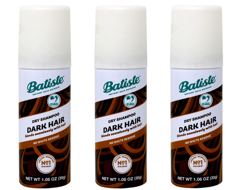 Batiste Dry Shampoo, Dark, Mini 1.06 fl. oz. (Pack of 3)
