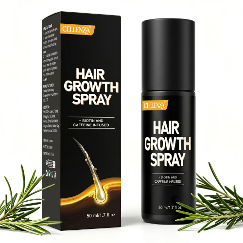 Hair Growth Serum for Women & Men, Hair Growth Spray with Rosemary & Biotin & Caffeine, Non-Greasy & Fast Absorbing Scalp Serum for Hair Thickening & Strengthening, 50ml
