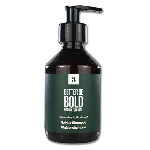 BETTER BE BOLD Nourishing No Hair Shampoo, Gentle Cleansing for Bald Heads, pH-Neutral, Soothes irritated Scalp, Almond Oil & Aloe Vera, Made in Germany, 6.76 Fl Oz
