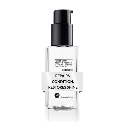 Number 4 Hair Oil, Fluoro5 Elixir Restore & Repair, Anti Frizz Serum for Damaged Hair, 2.0 oz – N4 Hair Care