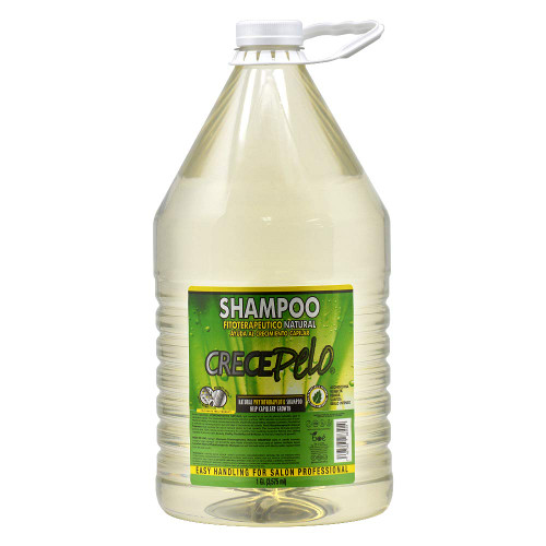 CrecePelo Phytotherapeutic Shampoo 1 Gallon – Botanical Hair Care Cleanser with Natural Plant Extracts – Hydration Softness Shine & Strength for All Hair Types