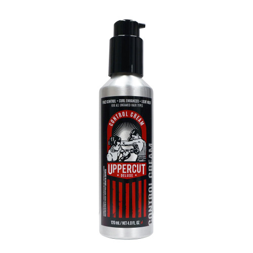 UPPERCUT DELUXE Control Cream for Men, Lightweight Hair Styling Cream, Anti-Frizz Curl Enhancer, Natural Low Shine Finish, Light Hold, Water Based Pre-Styler for Wavy Curly or Straight Hair, 4 oz.