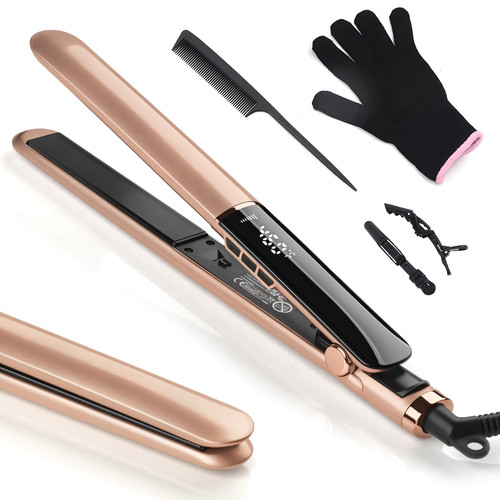 UNOBEY Hair Straightener Iron 1 Inch Flat Iron for Sleek, Smooth & Soft