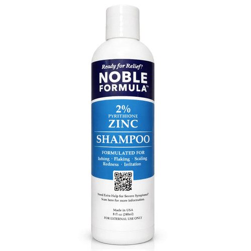 Noble Formula 2% Pyrithione Zinc Shampoo for Dandruff & Flaking, 8 oz