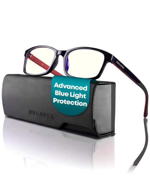 PROSPEK Blue Light Reading Glasses for Men and Women, Computer Reading Glasses 1.25 with Blue Light Protection and Clear Lens, Anti Eyestrain Glasses