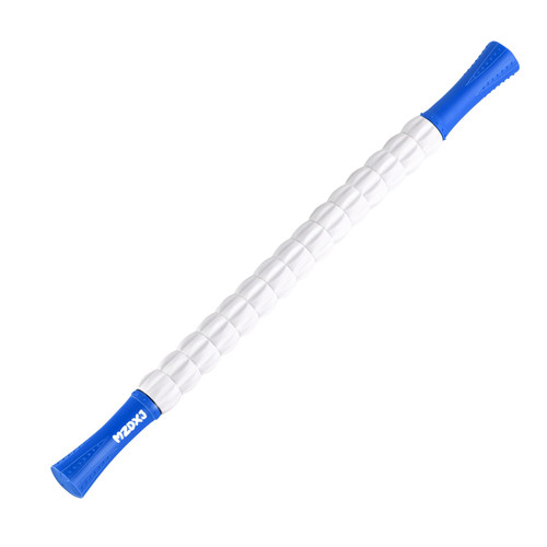 MZDXJ Muscle Roller Massage Roller Stick- Deep Tissue Fascia Blaster for Myofascial Pain Relief, Lymphatic Drainage & Body Sculpting, Handheld Physical Therapy & Recovery Tool (Blue White-24 inch)