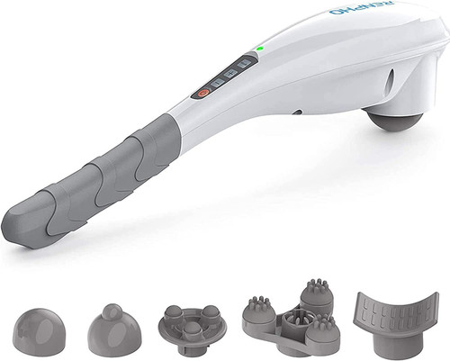 RENPHO Rechargeable Handheld Back Massager with 5 Adjustable Speeds & Modes, Gifts for Men/Women, Cordless Electric Neck Massage Tool for Muscle Relief, Tailored Intensity for Shoulder, Leg, Calf