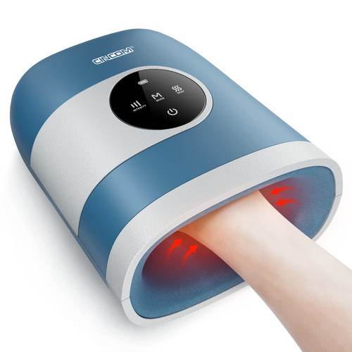 CINCOM Upgraded Hand Massager - Cordless & Portable Hand Massager with Heat & Compression for Arthritis and Carpal Tunnel Relief from Wrist to Palm and Finger