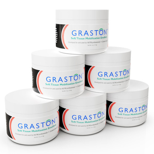 Graston Technique Vitamin E Enriched Emollient Cream - 4oz Jar, Ideal for IASTM Massage Lotion & Massage Cream, Perfect Vitamin E Cream for Massage and Physical Therapy, 6-Pack
