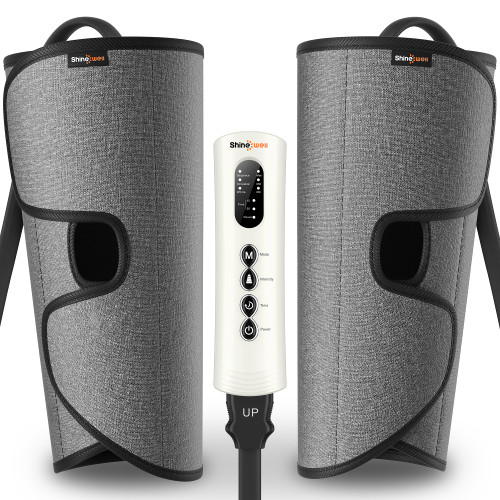 SHINE WELL Leg Compression Massager for Circulation and Pain Relief Fsa, Air Compression Calf Massager with 3 Modes 3 Intensities 2 Timing, for Restless Legs Syndrome Relief, Wellness Gift for Mom Dad