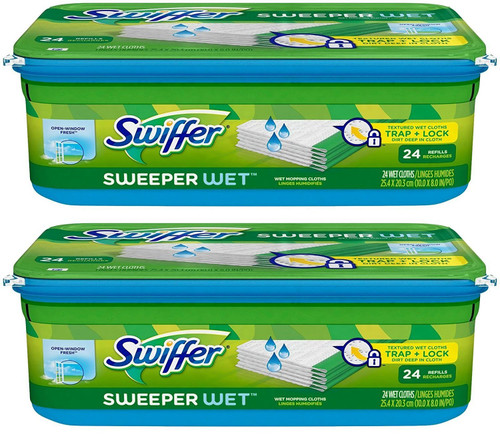 Swiffer Sweeper Wet Mopping Cloth Refill - Open Window Fresh - 24 wet cloths - 2 pk