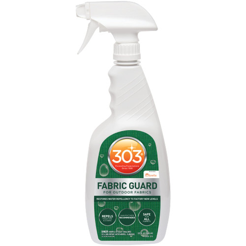 303 Products Fabric Guard, Water Repellent Spray for Outdoor Fabrics – Protects Upholstery, Cushions & Canvas, Stain Protection, Sunbrella Recommended, 32 oz