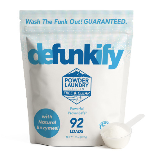 Laundry Detergent, 92 Load. Unscented Enzyme Cleaner Laundry Detergent Powder. Activewear, Outdoor Gear Cleaning Supplies w/Odor Eliminator, Stain Removers. Provensafe™ Washing Soda Laundry Soap