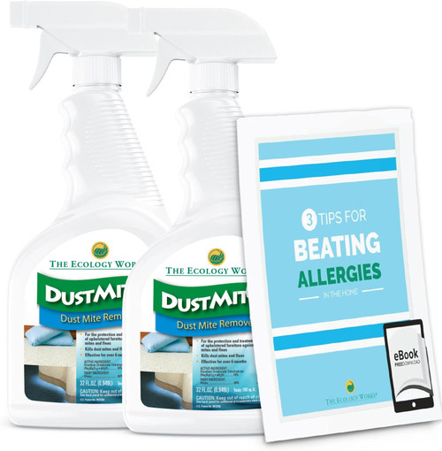 DustmiteX Dust Mite Spray - Dust Mites Remover + Flea Killer for Allergy & Asthma Relief for Cleaning in Home, Bed, Pet Bedding, & Furniture, Anti Allergen Dust Mites Killer
